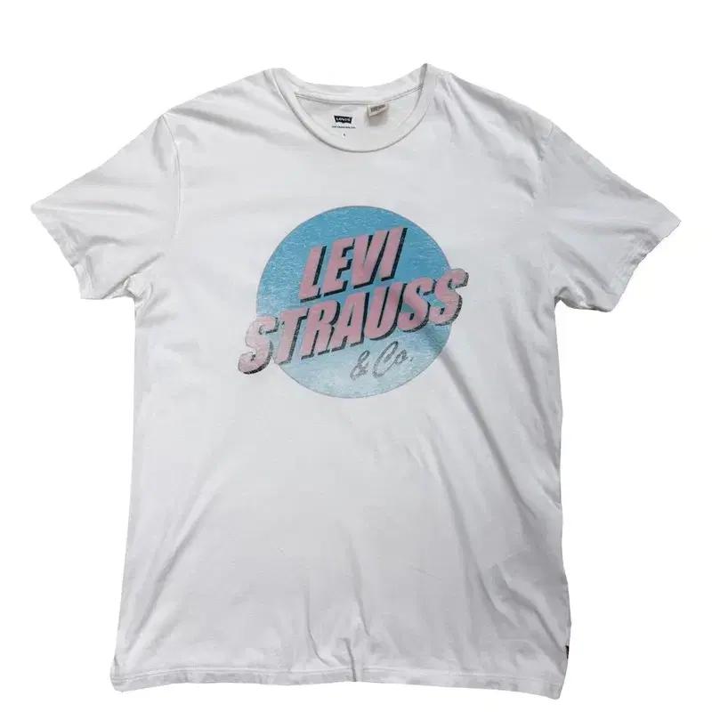 LEVI'S 화이트 프린팅 반팔 L 2