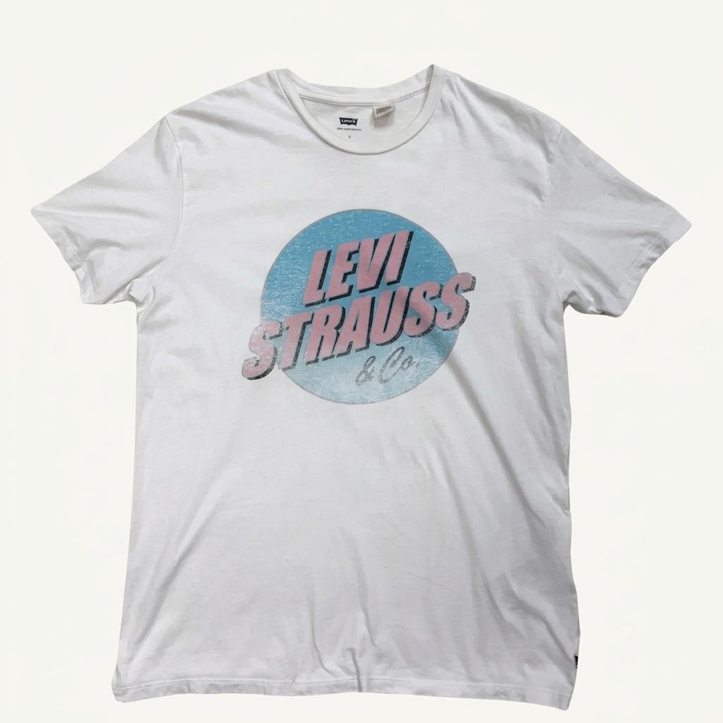 LEVI'S 화이트 프린팅 반팔 L 1