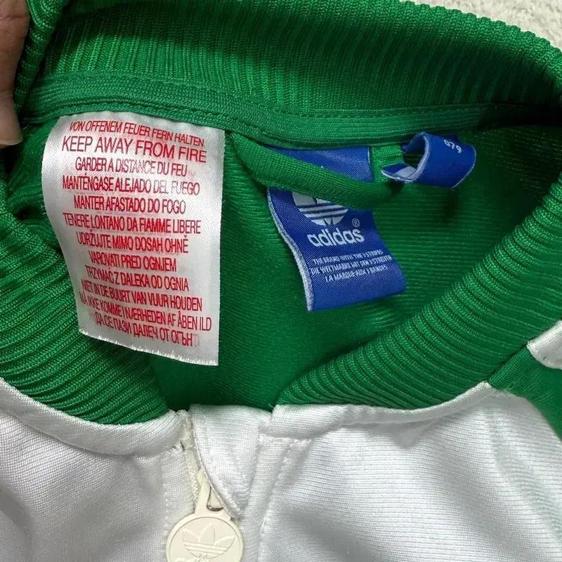 ADIDAS 그린 화이트 배색 트랙탑 79 4