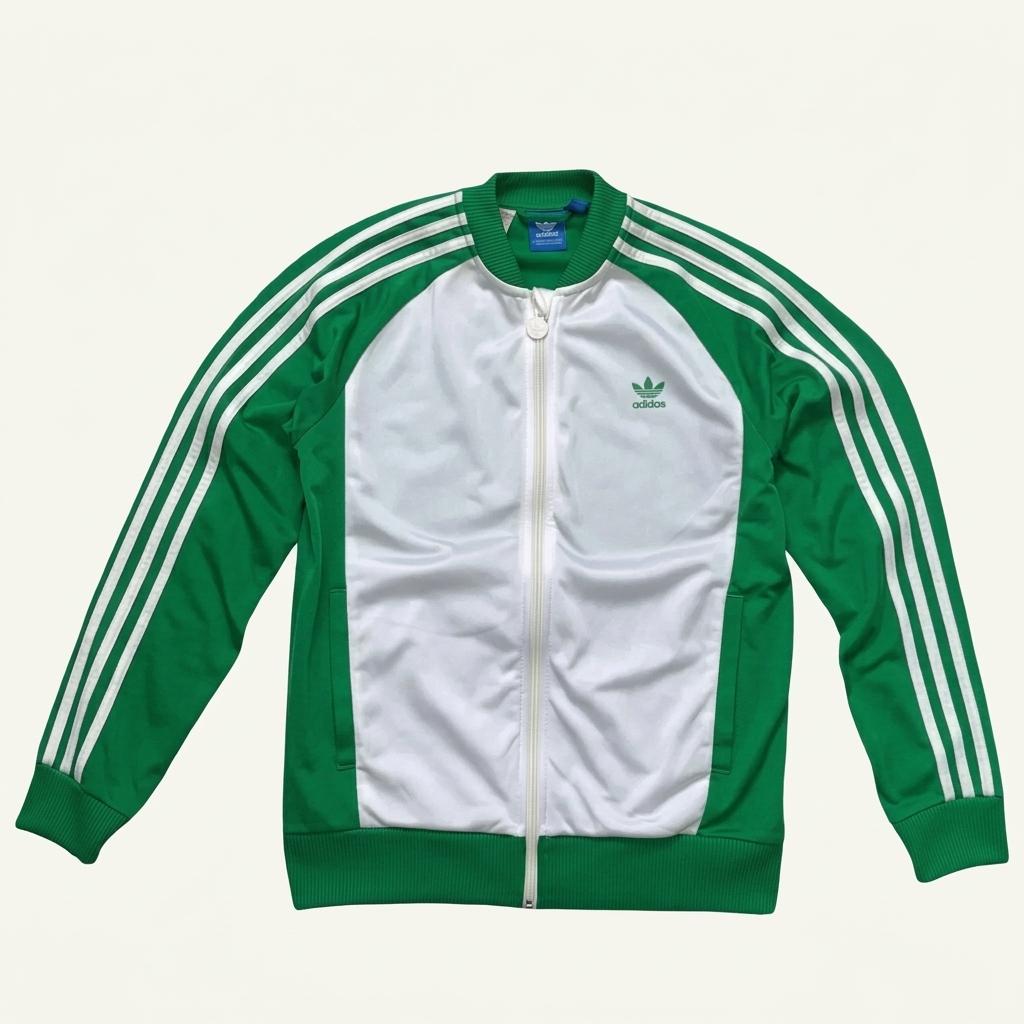 ADIDAS 그린 화이트 배색 트랙탑 79 1