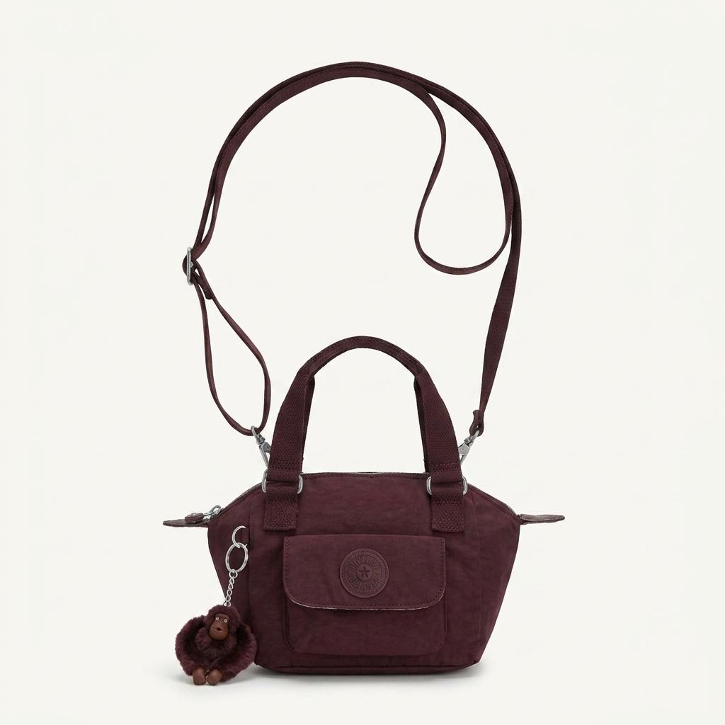 KIPLING 딥버건디 미니 크로스백 1