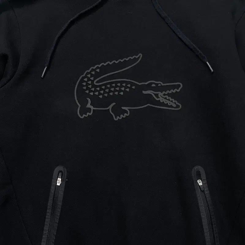 LACOSTE 빅로고 후드티 블랙 3 4