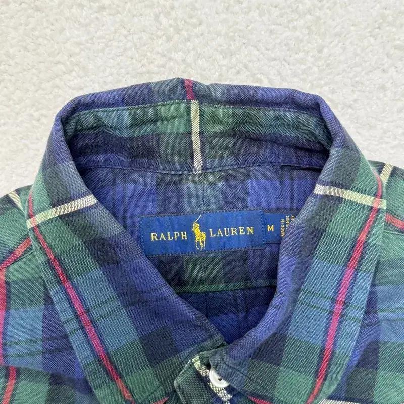 POLO BY RALPH LAUREN 타탄 포켓 체크 셔츠 M 3