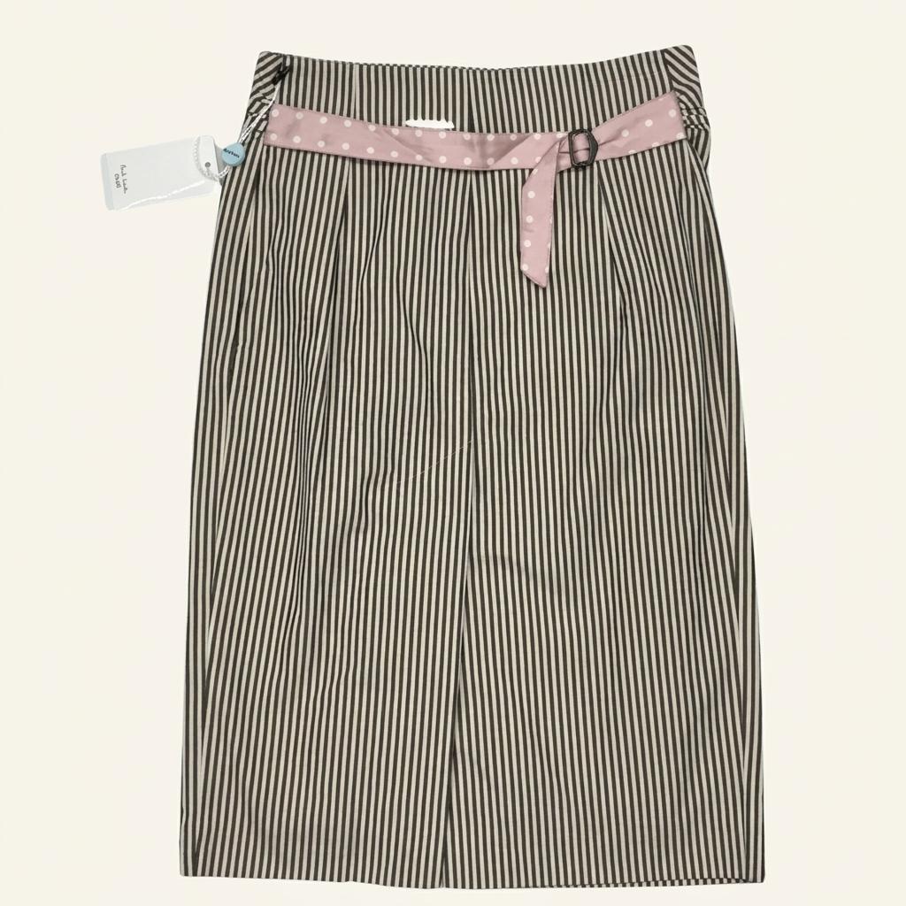 (새상품)PAUL SMITH 스트라이프 H스커트 38 1