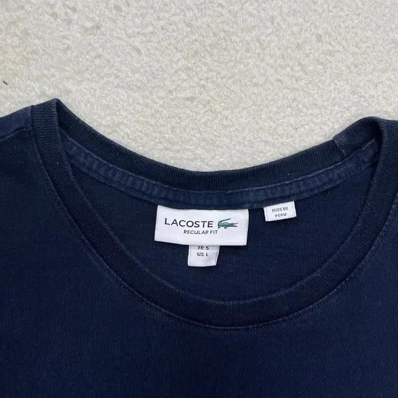 LACOSTE 반팔티 네이비 L 4