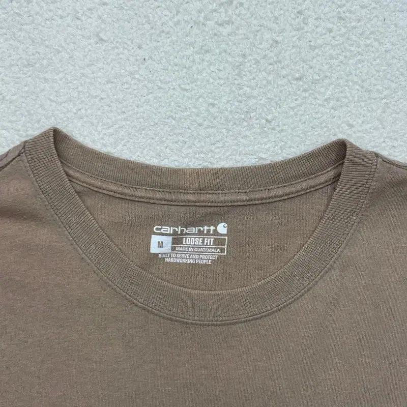 CARHARTT 루즈핏 포켓 반팔티 베이지 M 4