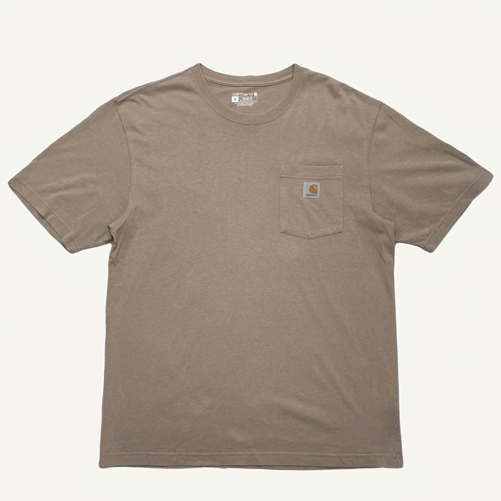 CARHARTT 루즈핏 포켓 반팔티 베이지 M 1