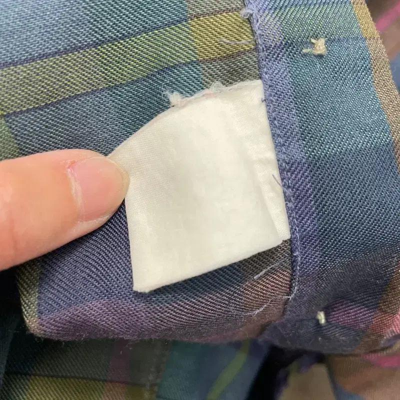 LACOSTE 포켓 깅엄 체크셔츠 105 5