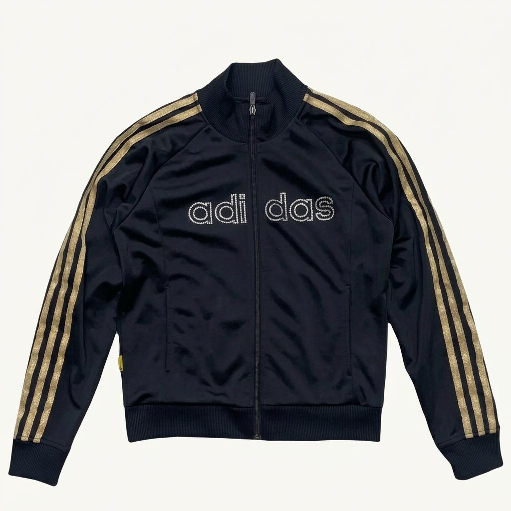 ADIDAS 큐빅 빅로고 검금 트랙탑 져지 블랙 85 1