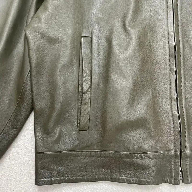Salvatore FERRAGAMO 레더 자켓 카키 50 3