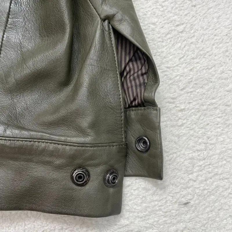 Salvatore FERRAGAMO 레더 자켓 카키 50 7