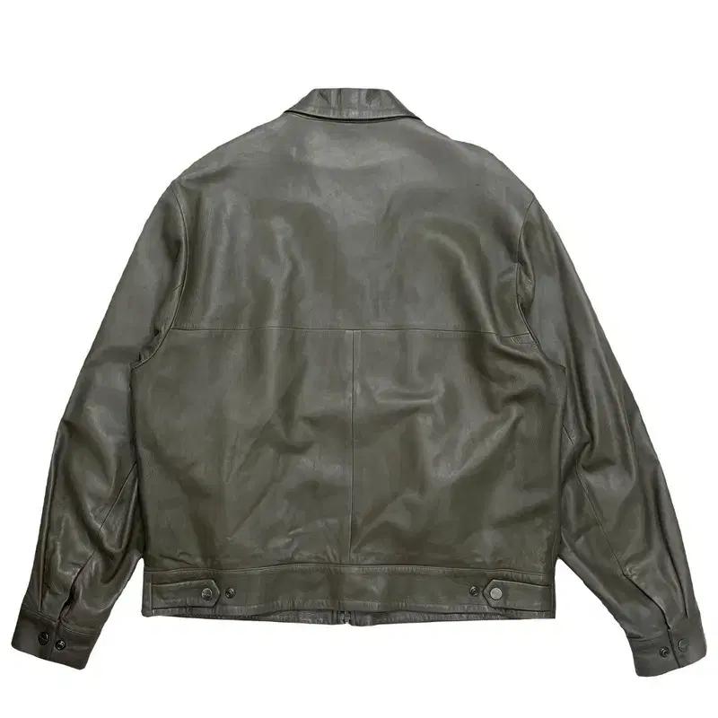Salvatore FERRAGAMO 레더 자켓 카키 50 10