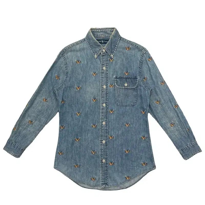 POLO BY RALPH LAUREN 청둥오리 자수 데님 셔츠 S 2