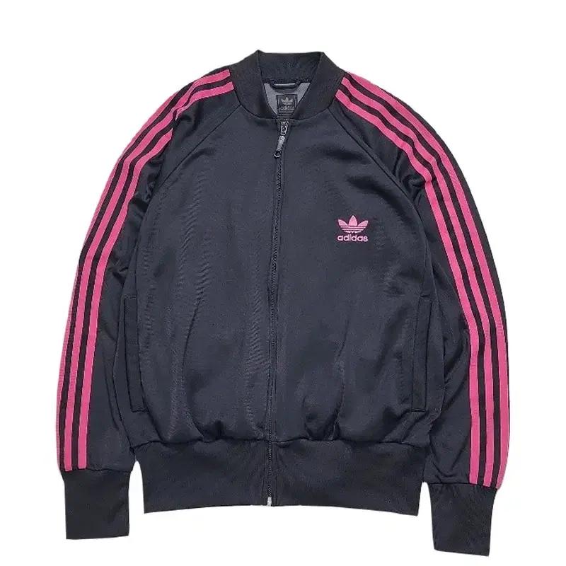 ADIDAS 블랙+핑크 트랙탑 L 2