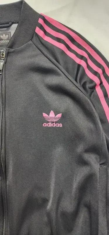 ADIDAS 블랙+핑크 트랙탑 L 3
