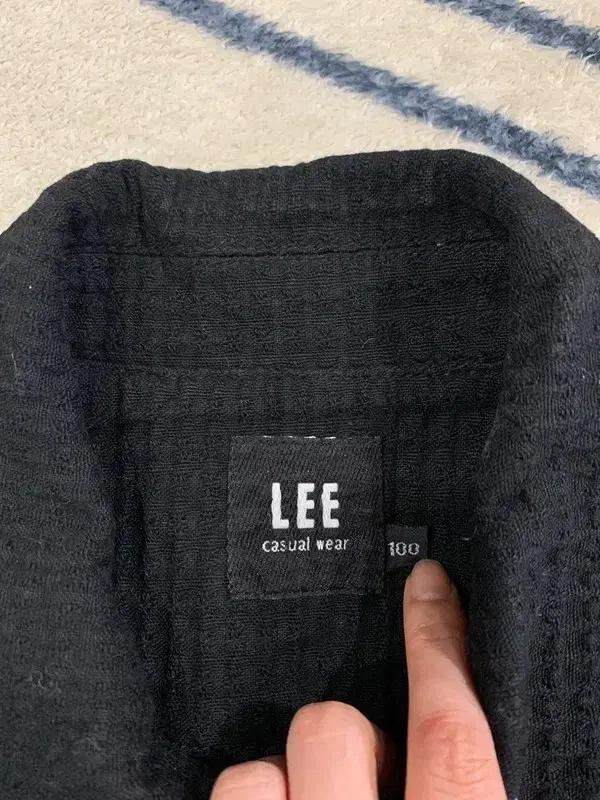 LEE 블랙 코튼 와플 자켓 100 4