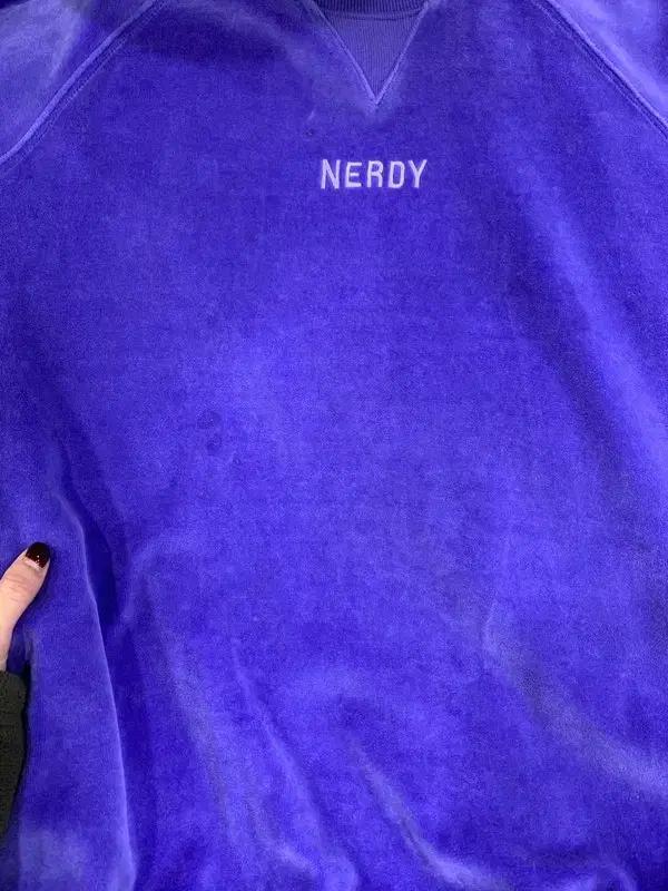 NERDY 벨벳 벨루어 맨투맨 S 5