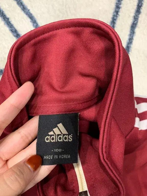 아디다스 버건디 삼선 져지 트랙탑 6