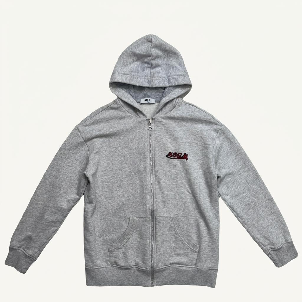 MSGM 키즈 그레이 후드집업 1