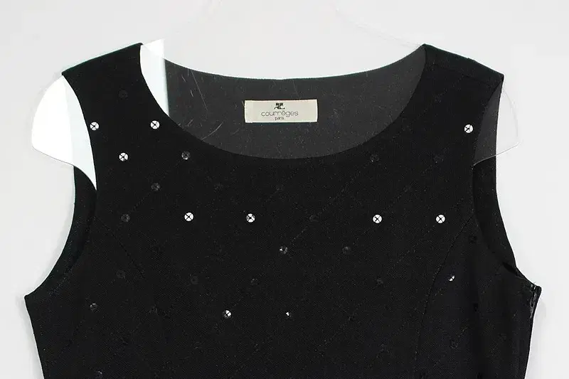 (70%세일) #COURREGES 꾸레쥬 레이온 혼방 도트 나시티 (85908) 3