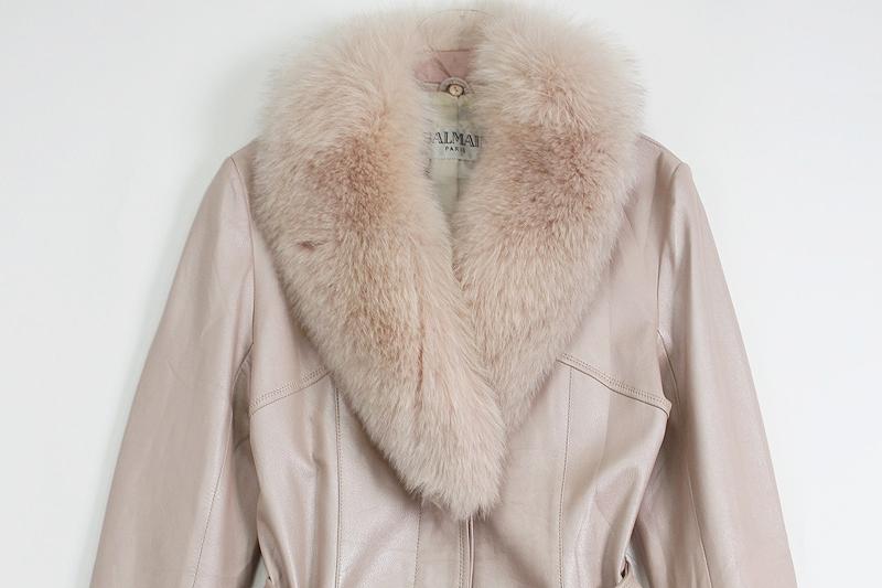 (70%세일) #BALMAIN PARIS 발망 양가죽 혼방 펄핑크 (85660) 3