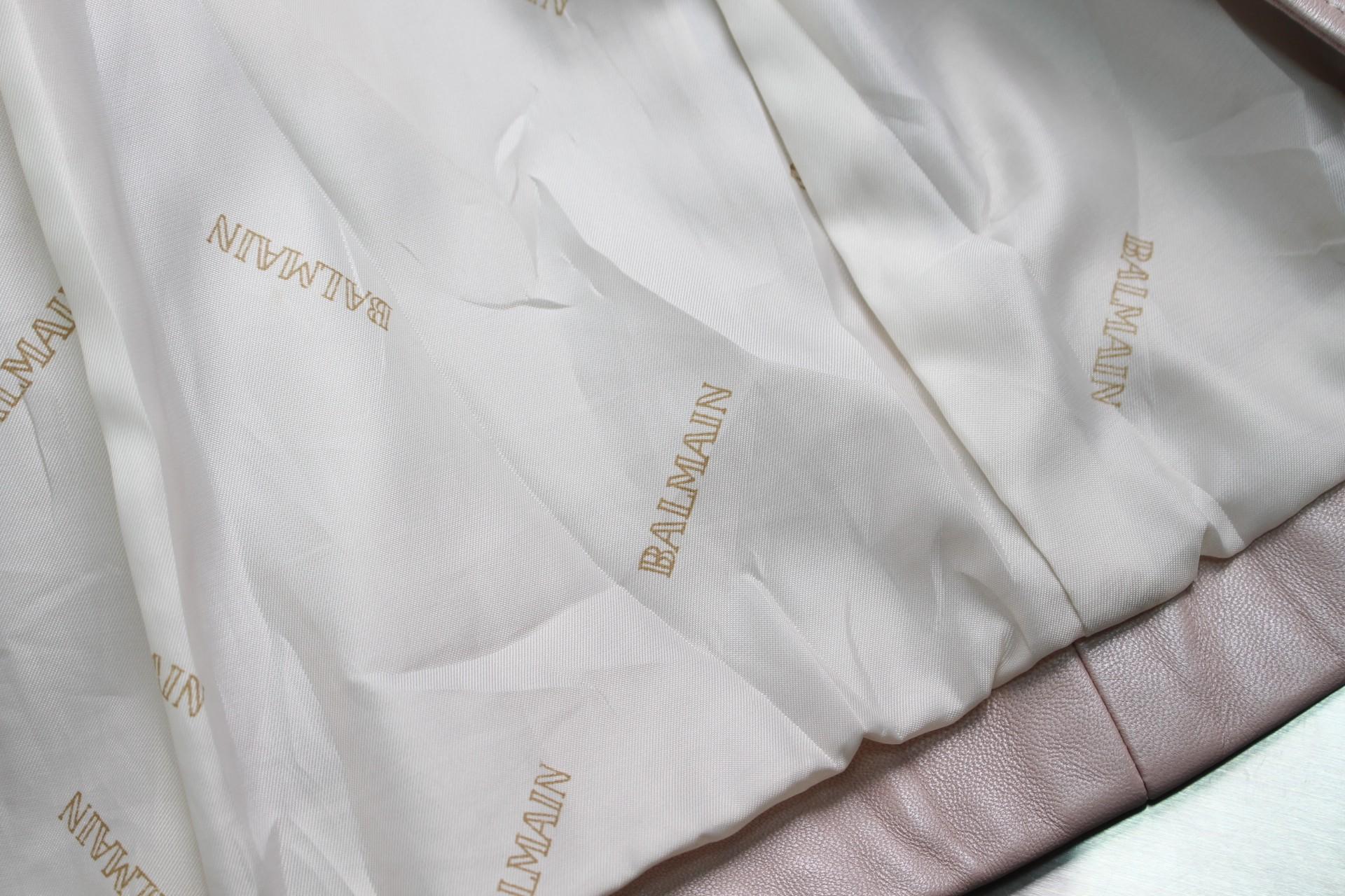 (70%세일) #BALMAIN PARIS 발망 양가죽 혼방 펄핑크 (85660) 7