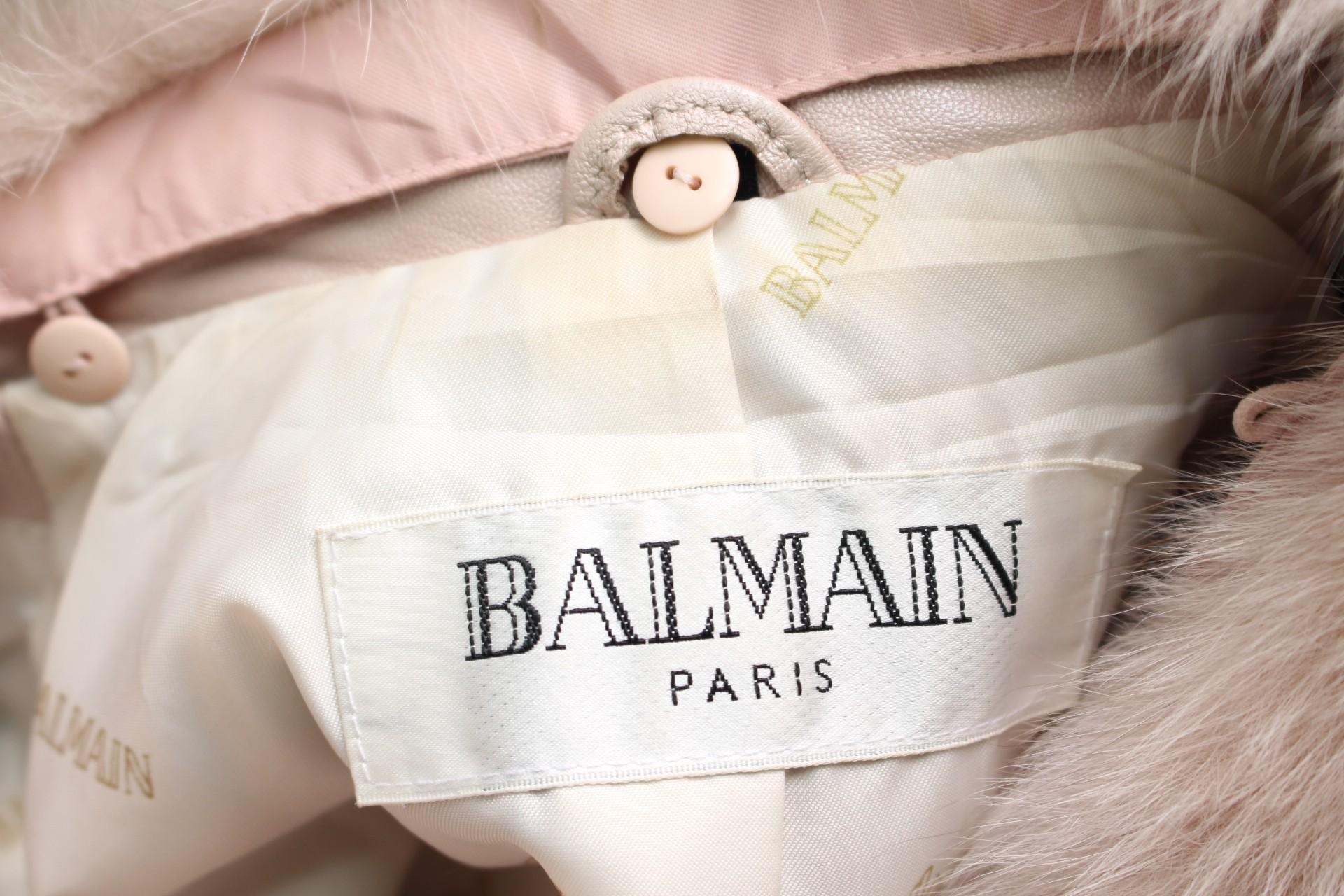 (70%세일) #BALMAIN PARIS 발망 양가죽 혼방 펄핑크 (85660) 8