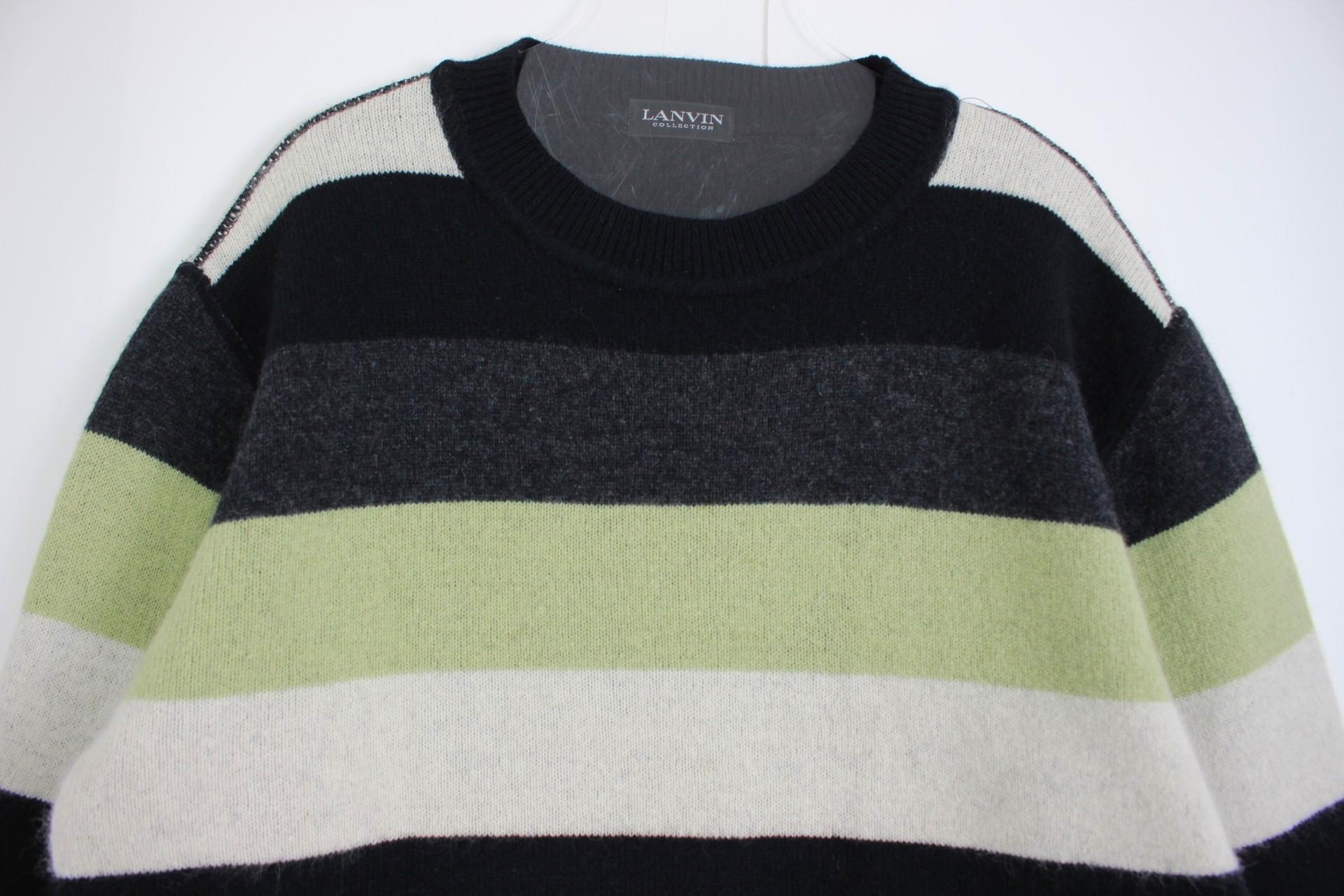 (70%세일) #LANVIN 랑방 울 혼방 스트라이프 니트 - Men (88481) 3