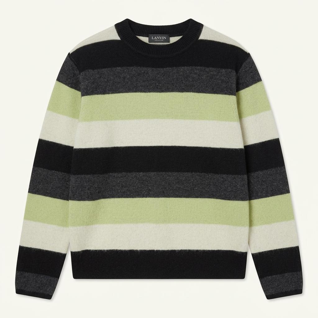 (70%세일) #LANVIN 랑방 울 혼방 스트라이프 니트 - Men (88481) 1
