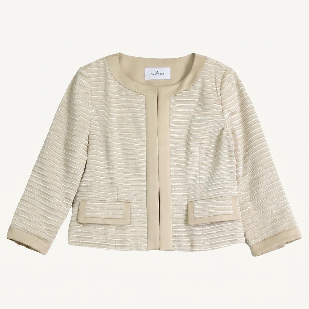 (70%세일) #COURREGES 꾸레쥬 폴리100% 혼방 스트라이프 자켓 (86246) 1