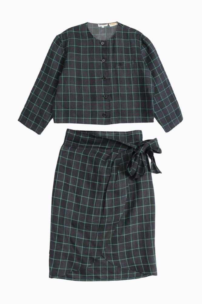 (70%세일) #RENOMA 린넨 체크 세트(상의+치마) - Women (91262) 2