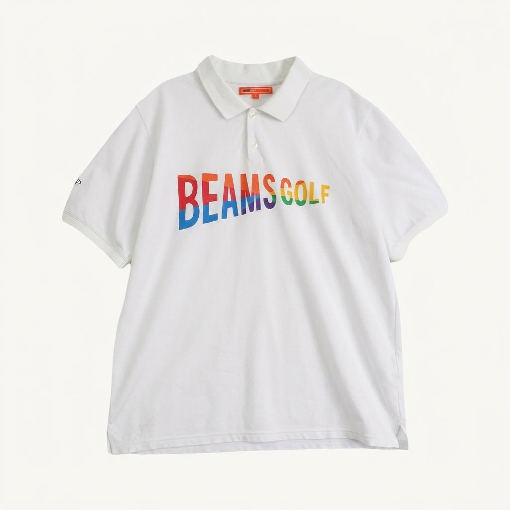 (70%세일) #BEAMS GOLF 코튼 혼방 프린팅 카라티 - Men (90328) 1