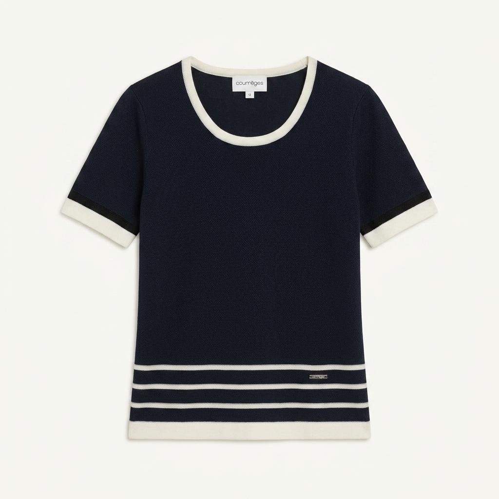 (70%세일) #COURREGES 꾸레쥬 코튼 혼방 로고 티셔츠 (98121) 1
