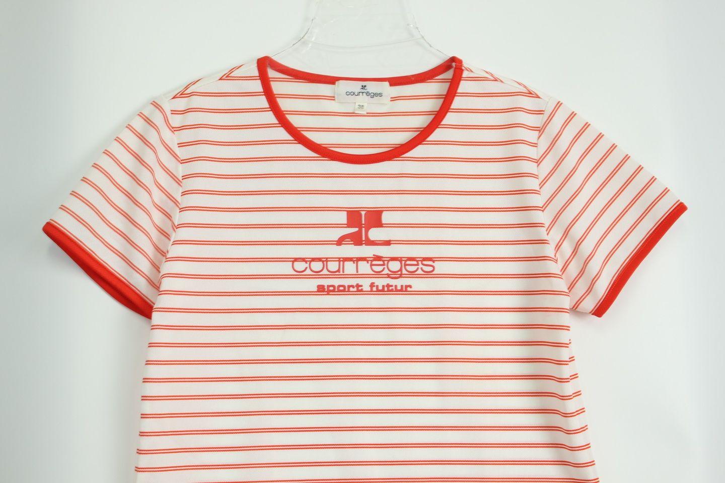 (70%세일) #COURREGES 꾸레쥬 폴리100% 스트라이프 티셔츠 (97651) 3