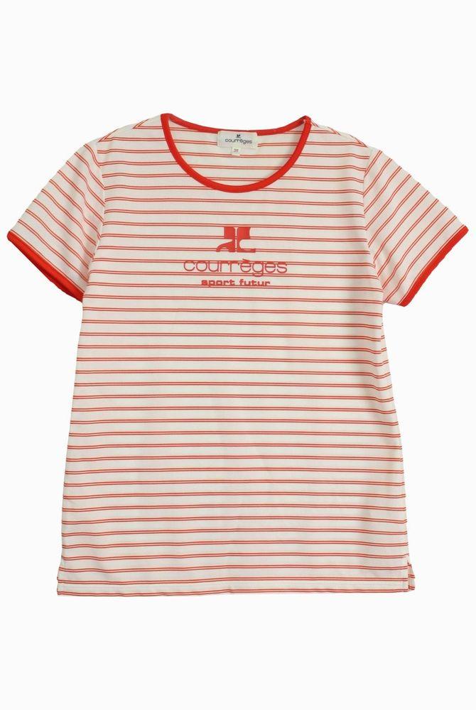 (70%세일) #COURREGES 꾸레쥬 폴리100% 스트라이프 티셔츠 (97651) 2