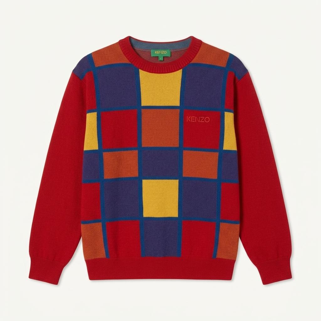 (70%세일) #KENZO GOLF 겐조 골프 울 혼방 체크 니트 (96920) 1