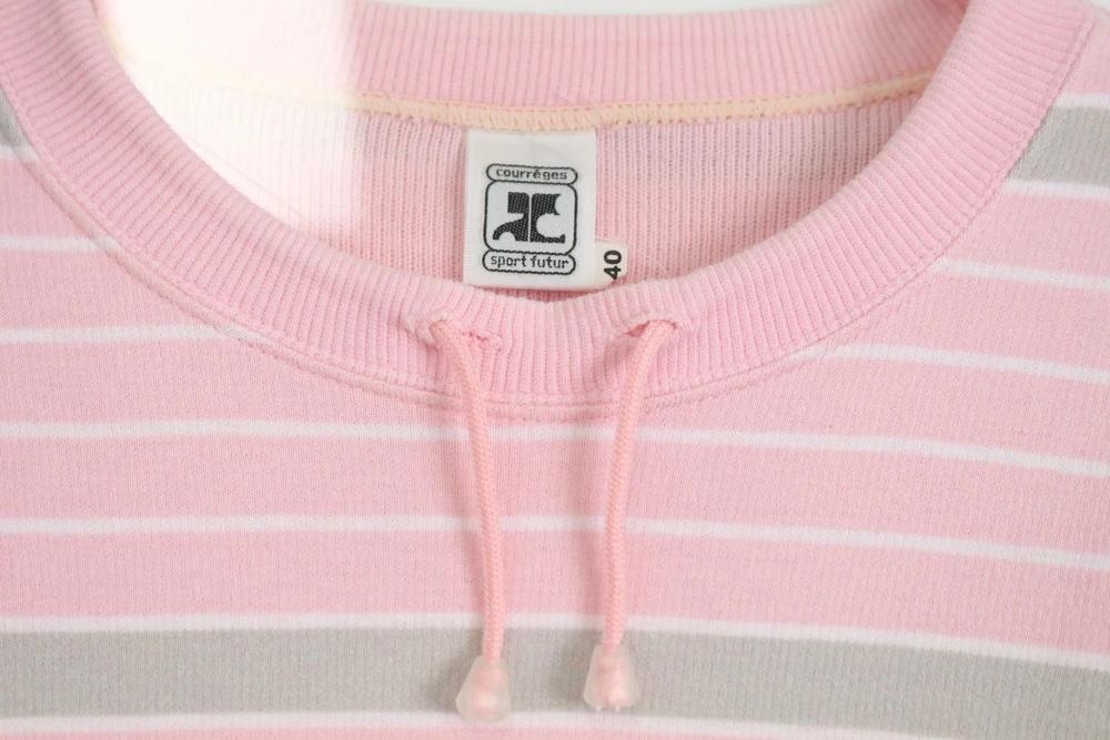 (70%세일) #COURREGES 꾸레쥬 코튼 100% 로고 스트라이프 탑 (99838) 4
