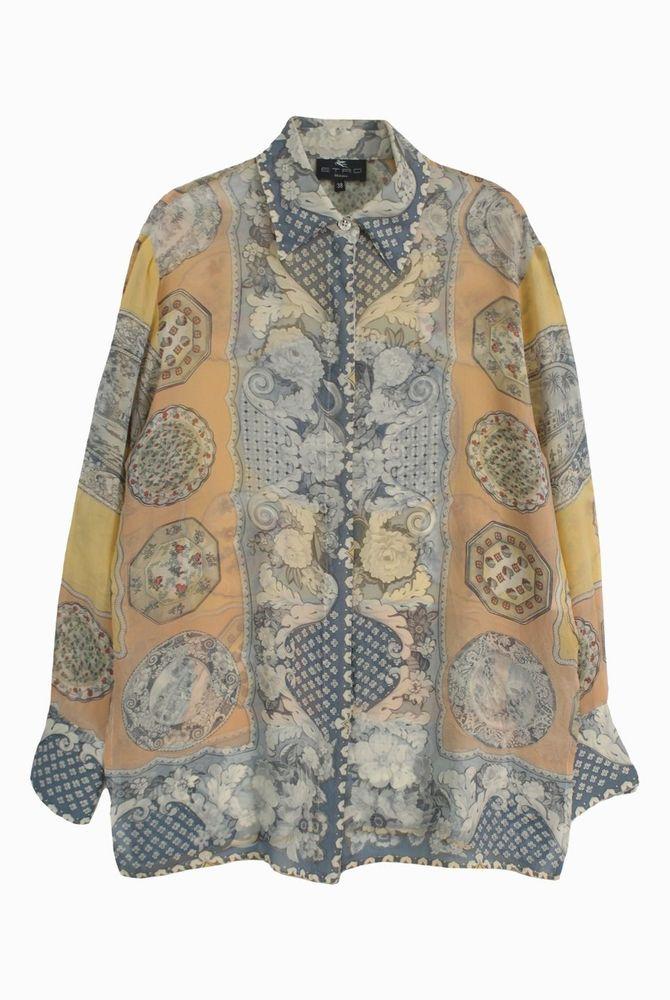 (70%세일) #ETRO 에트로 실크 100% 혼방 페이즐리 블라우스 (99678) 2