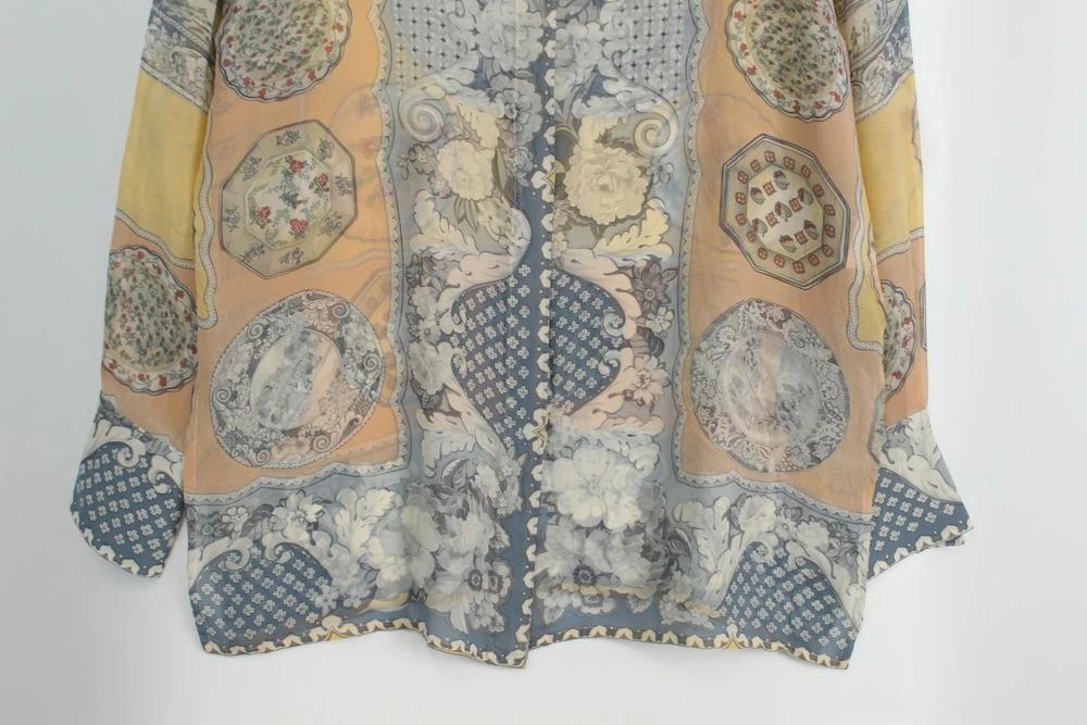 (70%세일) #ETRO 에트로 실크 100% 혼방 페이즐리 블라우스 (99678) 4