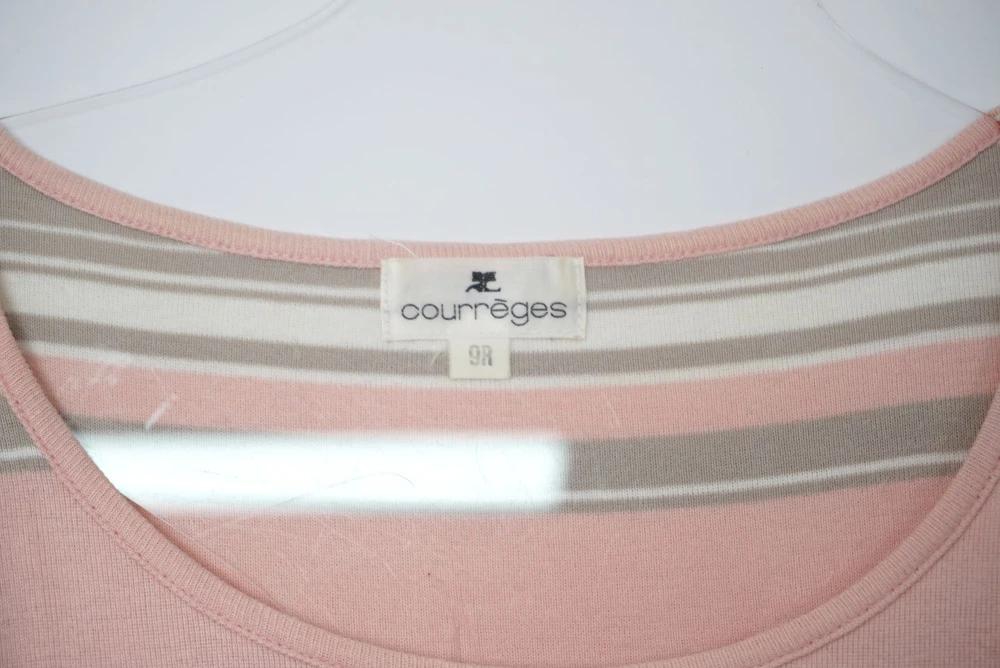 (70%세일) #COURREGES 꾸레쥬 코튼 로고 포인트 스트라이프 탑 (1959) 6