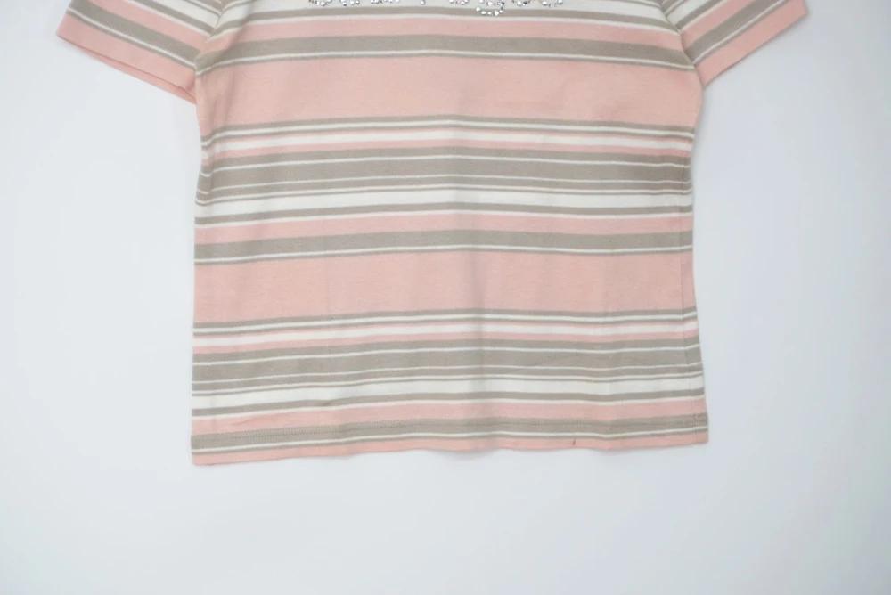 (70%세일) #COURREGES 꾸레쥬 코튼 로고 포인트 스트라이프 탑 (1959) 4