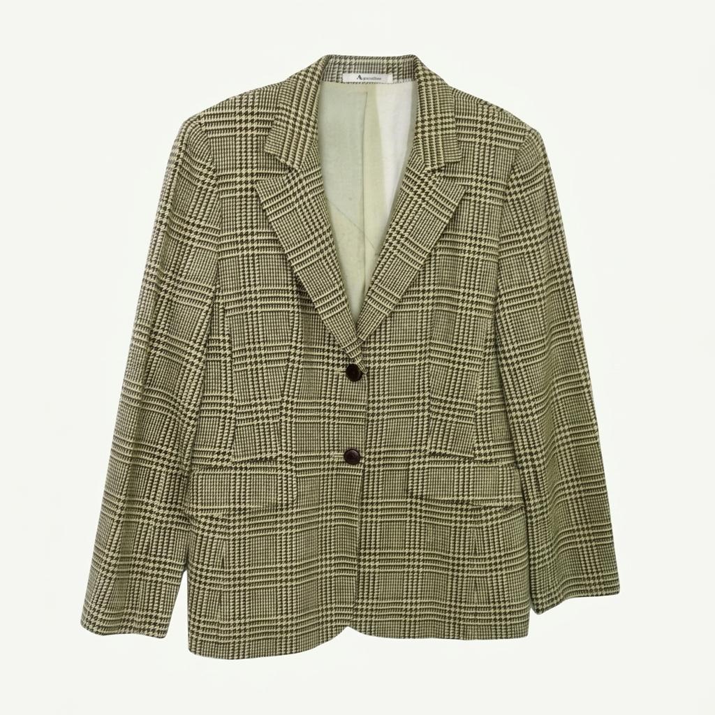 (70%세일) #AQUASCUTUM 아쿠아스큐덤 울&실크 체크 자켓 (3915) 1
