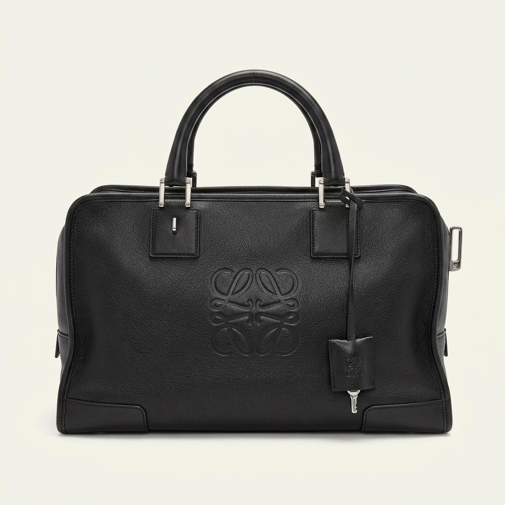 (70%세일) #LOEWE 로에베 블랙 레더 은장 아마조나 36 토트백 (4402) 1