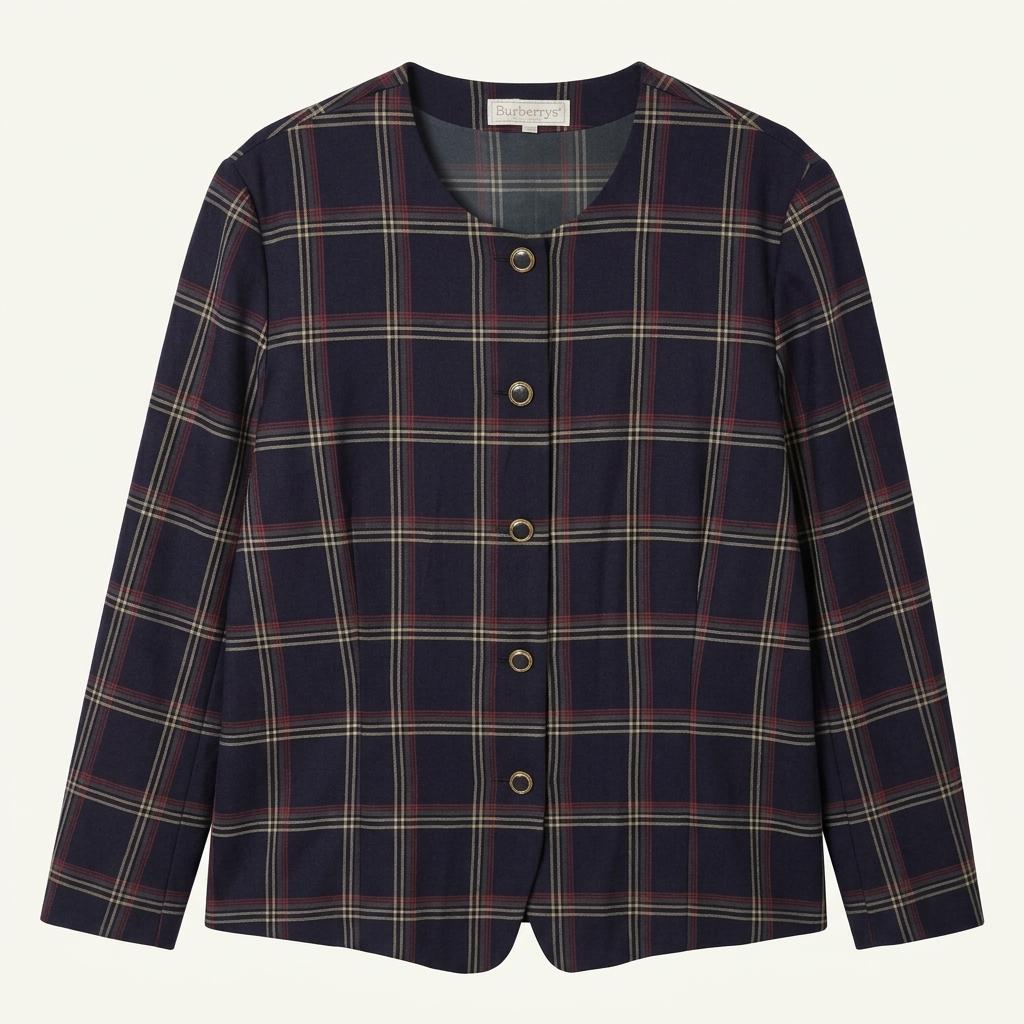 (70%세일) #BURBERRYS 버버리 울 혼방 체크 자켓 - Women (4060) 1