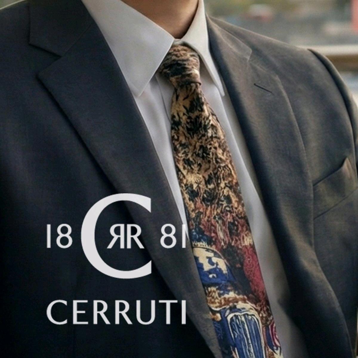 니노 세루티 실크 아트 패턴 넥타이 9.2cm A+등급 A19758 2