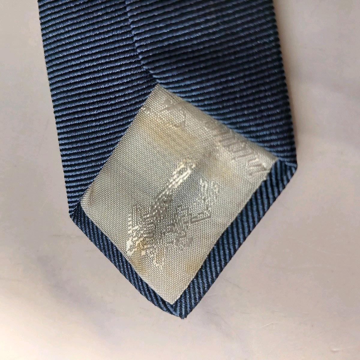 도미니크 프랑스 실크 블루 포인트 패턴 넥타이 7.8cm B등급 E769 9