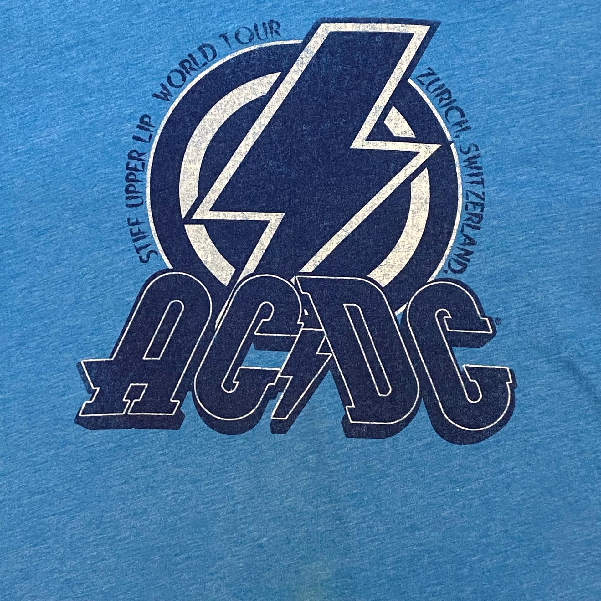 미국 빈티지 AC/DC 프린팅 투어티 락티셔츠 반팔티 4