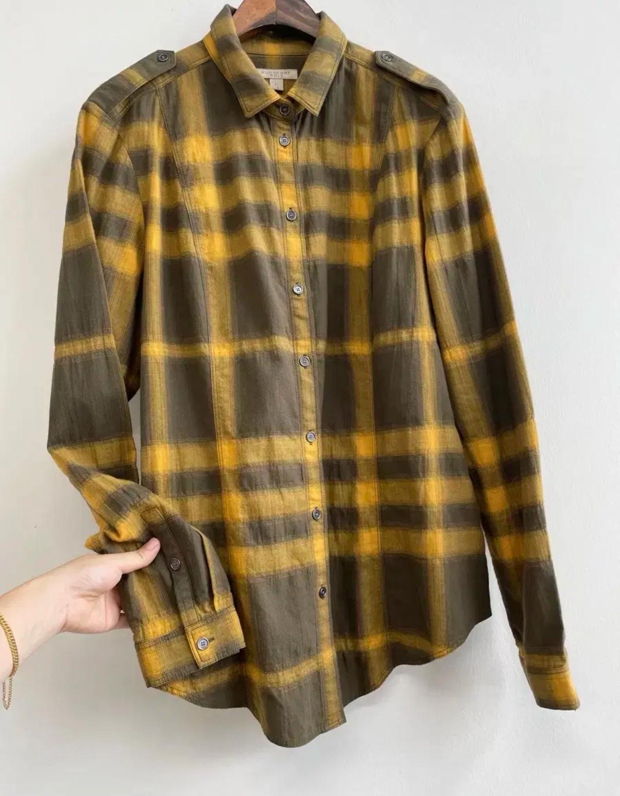 [정품] 버버리(Burberry ) 노바체크 견장 셔츠 95 6