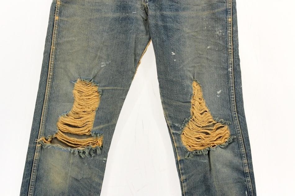 WRANGLER 랭글러 카모 디테일 워싱 데미지 데님 팬츠 / 남[MADE IN U.S.A 5