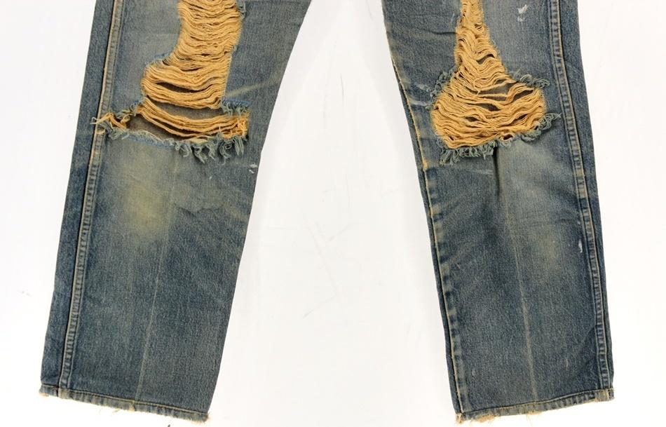 WRANGLER 랭글러 카모 디테일 워싱 데미지 데님 팬츠 / 남[MADE IN U.S.A 6